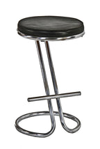original c. 1930's american depression era signed gilbert rohde for troy sunshade chromed tubular-steel "z" bar stool with footrest