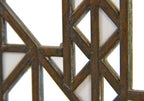 single remarkable c. 1913 original and intact frank lloyd wright-designed francis w. little house leaded art glass window with copper-coated zinc caming
