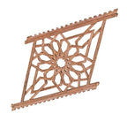 c. 1987 painted red solid wood "follow" board used to fabricate interior rookery building cast iron staircase replacement balusters