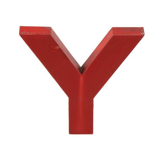 c. 1950's vintage american red painted folded and pressed steel exterior single-sided supermarket letter sign with raised edges