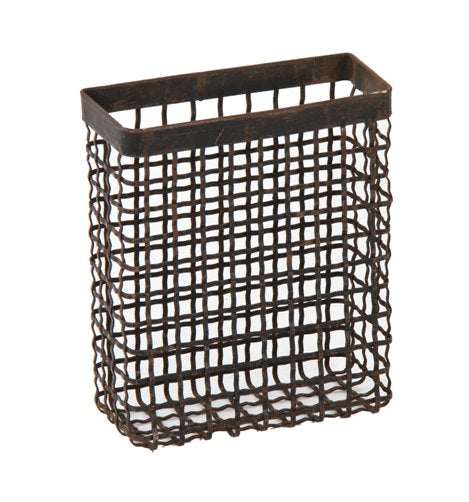 early 20th century antique american industrial heavily reinforced diminutive corrugated steel factory strainer basket