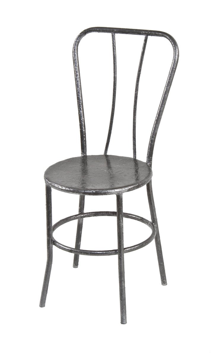 c. early 20th century american intact bedside "murdock" asylum chair comprised of lightweight tubular steel with silver enameled finish