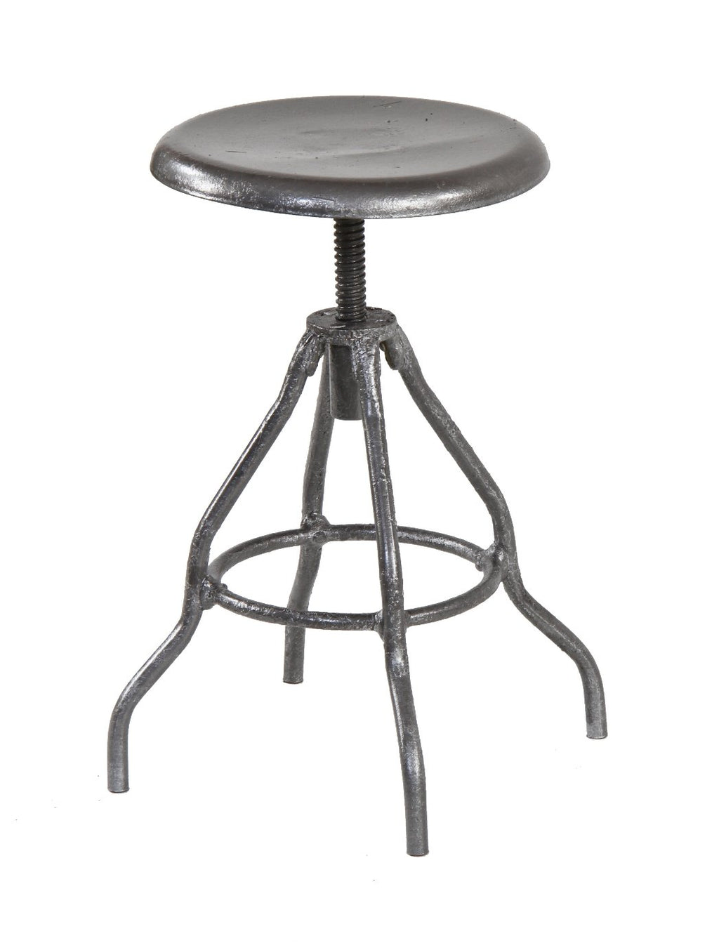 early 1920's antique american medical adjustable height hospital operating room surgeon stool with revolving circular-shaped seat