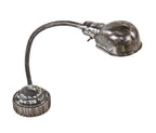 functional c. 1940's american industrial repurposed adjustable gooseneck coil factory machinist table lamp with "slim helmet" reflector or shade