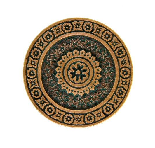 19th century american ornamental cast bronze interior residential "ivy" pattern drum-shaped doorknob with highly detailed field pattern
