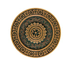 19th century american ornamental cast bronze interior residential "ivy" pattern drum-shaped doorknob with highly detailed field pattern