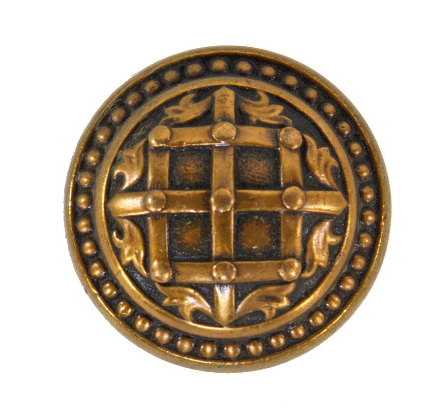 oversized late 19th century original ornamental cast bronze dome-shaped "venice" pattern residential entrance door handle with aged patina