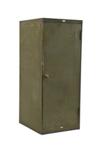 very robust multi-purpose c. 1920's antique american industrial factory office oversized heavy gauge steel "lock box" cabinet with t-handle