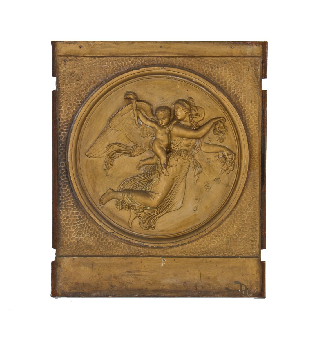 hard to find and highly desirable late 19th century american victorian era residential cast iron figural fireplace fireback