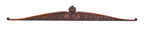 amazingly hand-crafted 19th century darkly varnished carved oak wood residential fireplace header with volutes and detailed foliage