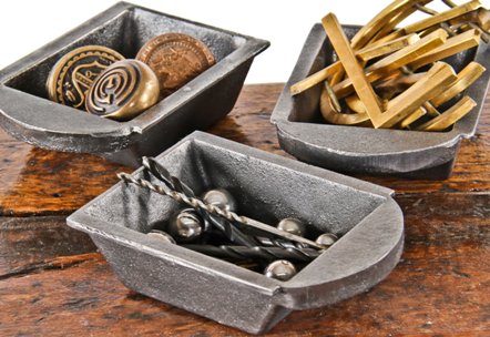 diminutive c. 1930's american vintage industrial brushed and sealed cast iron "famco" arbor press single sliding drawer with protruding lip