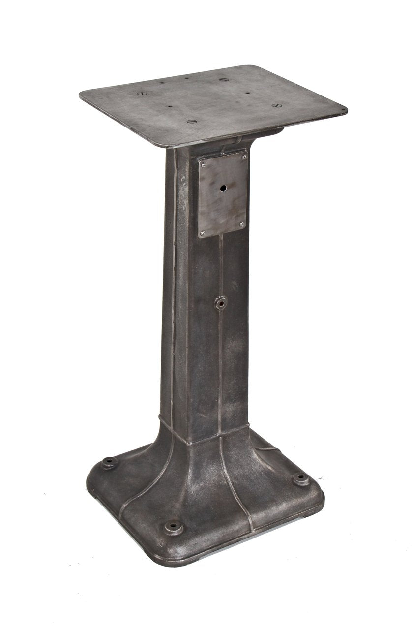 early 1920's american antique industrial refinished cast iron machine shop alternating current motor grinder machine pedestal base or stand