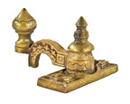 original c. 1880's american victorian era ornamental cast bronze and brass interior  residential swing-arm window sash lock