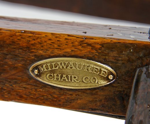 well-built c. 1900's american antique industrial timeworn quartered oak wood four-legged stationary draftsman stool