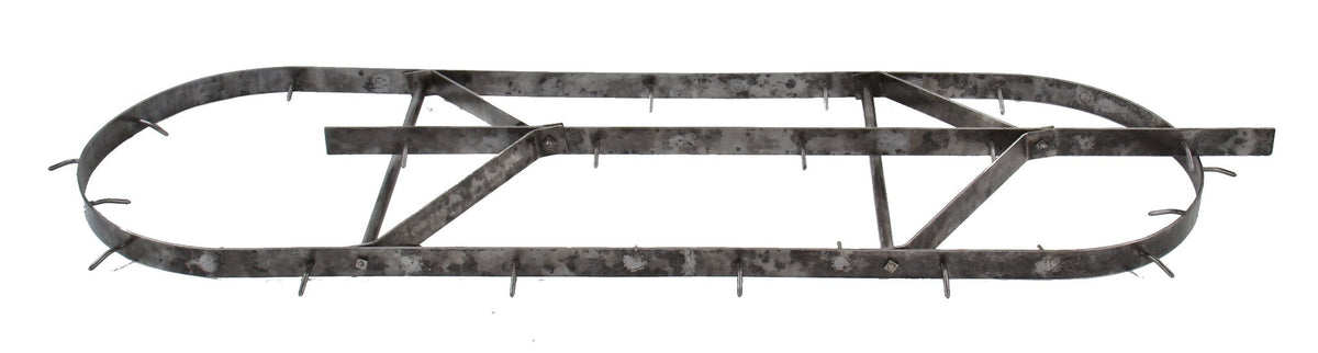original early 20th century original antique american industrial collapsible wrought steel blackstone hotel commerical kitchen ceiling pot rack