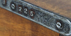 early 20th century refinished american industrial chicago factory office petty cash varnished wood box with cast iron hinged and lockable steel hasp