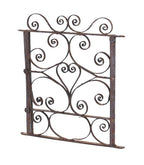 largely intact 19th century american victorian era ornamental hand forged wrought iron exterior residential window guard