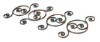 four original 19th century american victorian era hand forged ornamental wrought iron exterior stair balusters with fishtail scrolls
