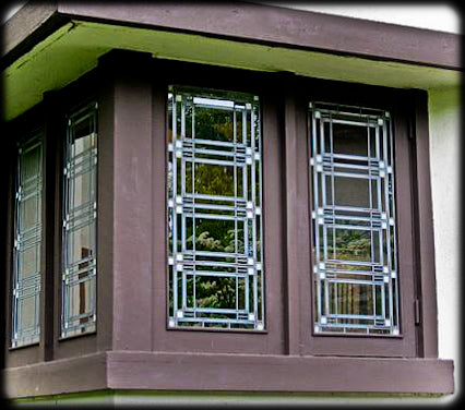 original and remarkably intact c. 1903 museum quality w. e. martin house "daylight" double crowne zinc came lightscreen with iridized accent