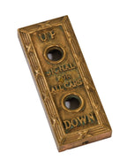 neoclassical style interior commercial building lobby surface-mount elevator car call push button backplate with reed and tie border