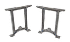 matching set of original c. 1930's rare antique american industrial factory machine shop bases with "ge" monogrammed logos