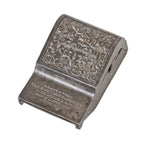 very rare late 19th century ornamental cast iron wall-mount "sanitary" lavatory toilet paper holder with lockable drop-down door