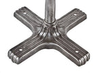 original c. late 1930's american antique industrial refinished cast iron and tubular steel freestanding factory machine shop art deco style fan base