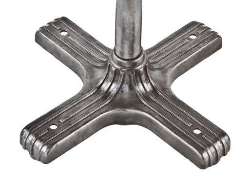 original late 1930's american antique industrial refinished cast iron and tubular steel freestanding factory machine shop art deco style fan base