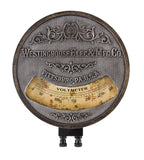 rare early 20th century american antique industrial new york city subway flush mount substation cast iron encased analog voltmeter