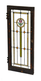 original c. 1925 completely intact long and narrow interior residential chicago bungalow leaded art glass prairie style window