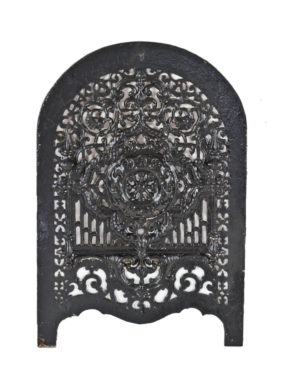 original c. late 1870's chicago interior residential american victorian era coal or wood burning fireplace arch top summer cover