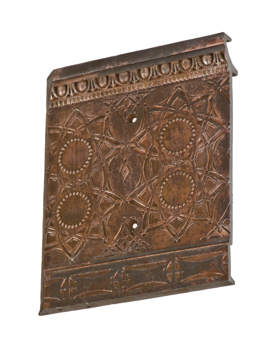 museum-quality 19th century copper-plated cast iron chicago stock exchange interior staircase louis sullivan-designed stringer section