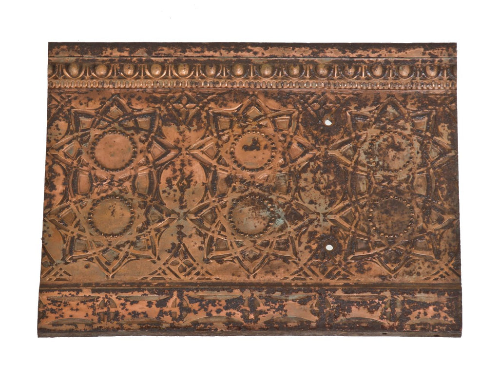 c. 1895 original chicago stock exchange building interior copper-plated cast iron staircase stringer fragment