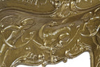 all original 19th century ornamental louis xv or french rococo style metallic gold enameled cast iron chicago mansion fireplace mantel