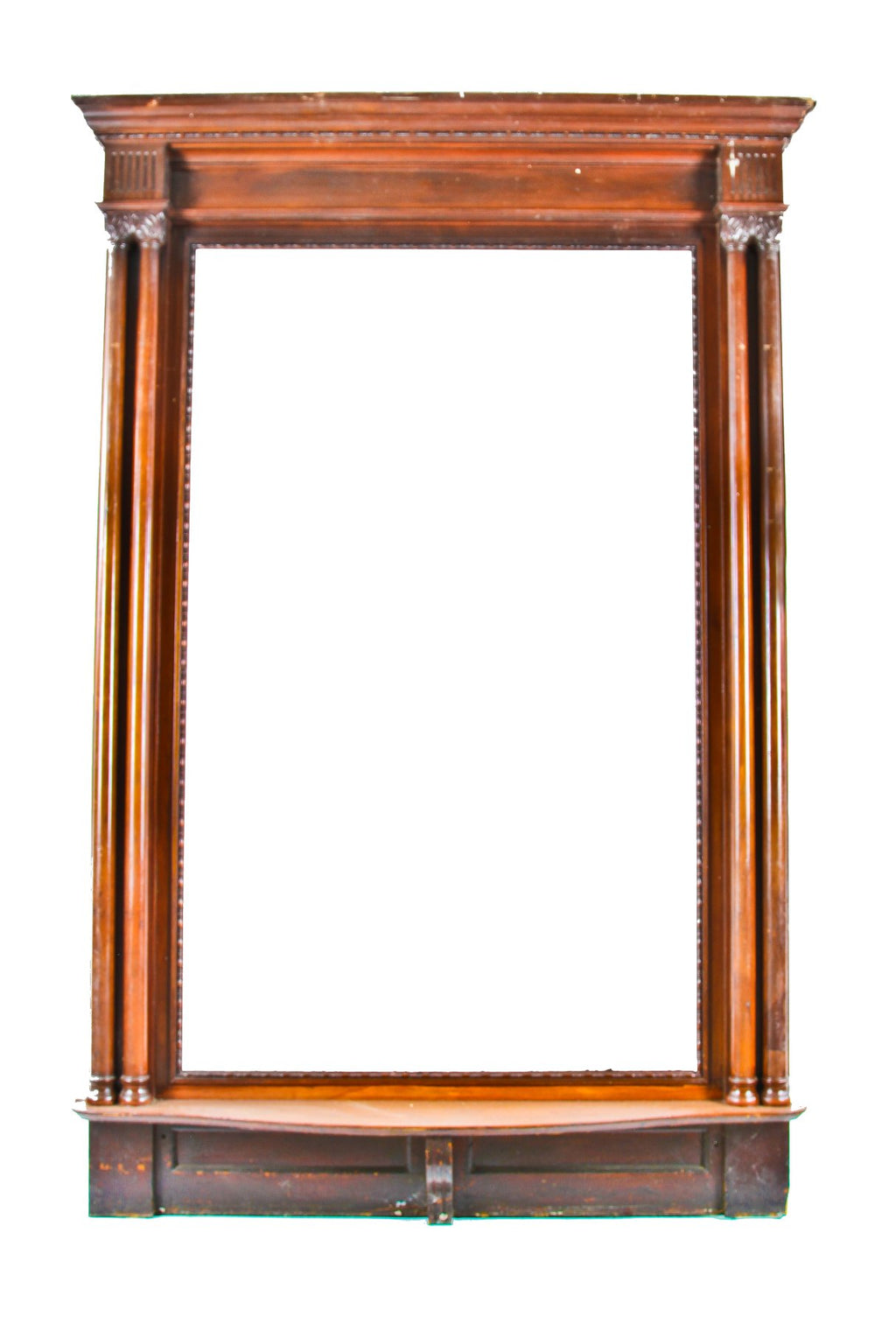 massive late 19th century original antique american victorian era chicago mansion solid mahogany wood pier mirror or console