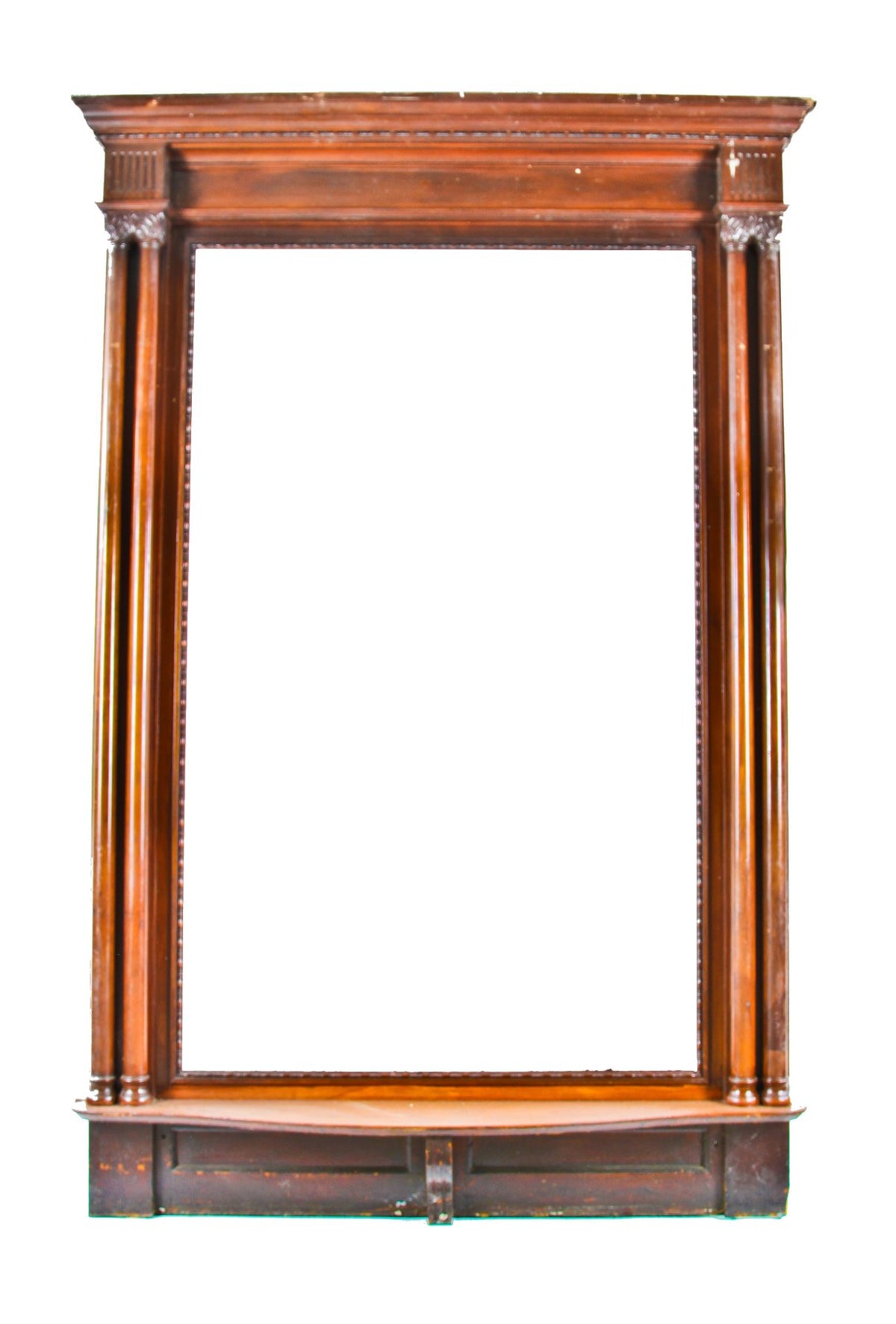 massive late 19th century original antique american victorian era chicago mansion solid mahogany wood pier mirror or console
