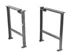 pair of matching oversized early 20th century american antique industrial refinished cast iron boylston factory workbench bases