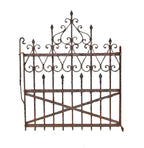 highly sought after complete and all original c. 1880's antique american ornamental wrought iron exterior residential entrance gate