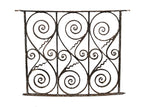 elegant original american ornamental forged wrought iron slightly curved or bowed residential window guard