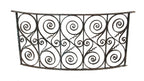 exceptionally well-designed 19th century american victorian era ornamental forged wrought iron exterior residential window guard