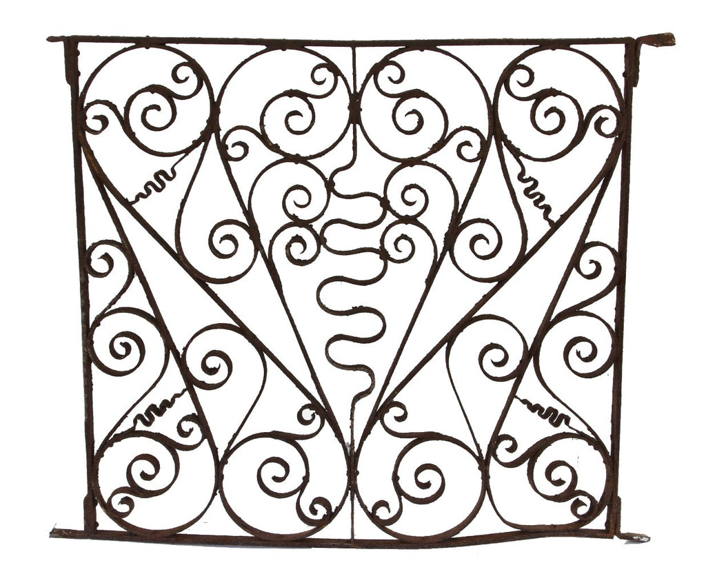 truly exceptional all original 19th century american victorian era ornamental wrought iron exterior residential window guard