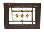 american prairie school interior residential antique leaded art glass chicago bungalow window with original painted wood sash frame