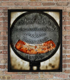 limited edition large format digital print entitled "voltmeter" with black enameled custom-built wood frame