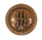 single late 19th century ornamental cast bronze monogrammed lexington hotel interior guestroom doorknob with beaded border