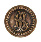 19th century original ornamental cast bronze historic lexington hotel interior guestroom monogrammed doorknob with fanciful lettering