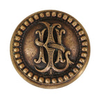 19th century ornamental cast bronze interior chicago lexington hotel guestroom monogrammed doorknob with nicely aged patina