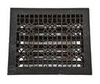 late 19th or early 20th century antique american ornamental cast iron "indian lattice" pattern interior residential grate or register