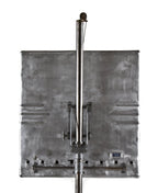 original largely intact c. late 1940's vintage american industrial perkins "hi-power" mobile photo studio fluorescent light stand unit