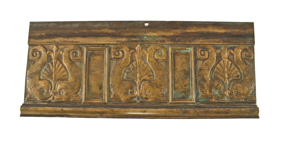 important late 19th century ornamental cast bronze historic downtown chicago fisher building elevator cab frieze panel