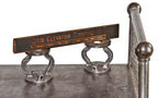 early 20th century original single-sided cast iron elevator machine room "controller" plaque with copper-plated finish
